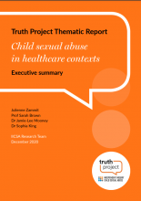 Truth Project Thematic Report: Child sexual abuse in healthcare contexts: Executive summary